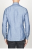 SBU 00925 Clásica camisa azul indigo claro natural de algodón con cuello de punta  04