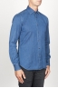 SBU 00926 Clásica camisa azul indigo oscuro natural de algodón con cuello de punta  02