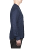 SBU 03364_2021SS Camicia classica con collo coreano in lino blu 03