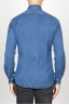 SBU 00926 Clásica camisa azul indigo oscuro natural de algodón con cuello de punta  04