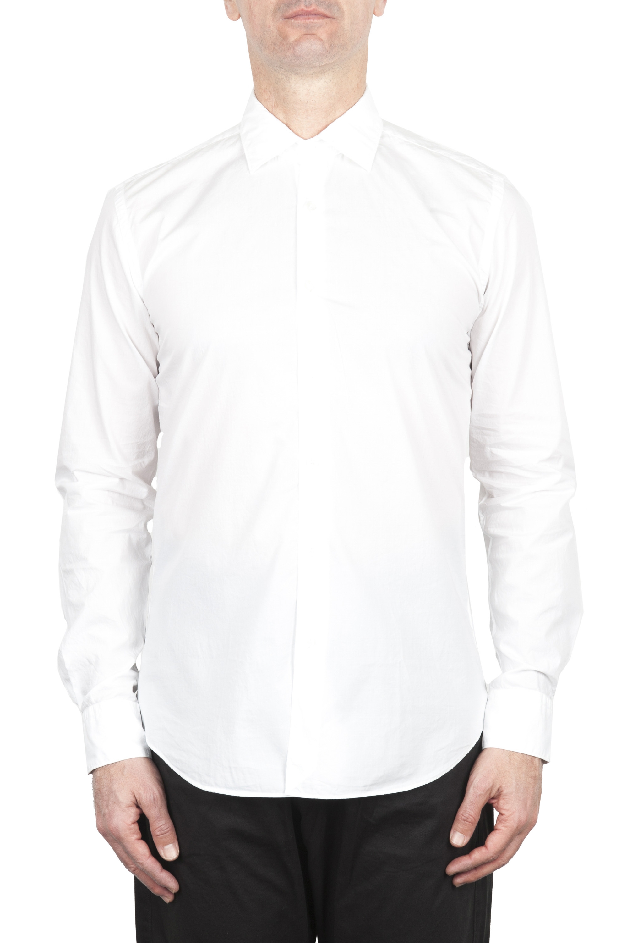 SBU 03372_2021SS 白い超軽量コットンシャツ 01