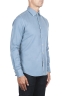 SBU 03378_2021SS Camisa de sarga de algodón azul 02