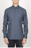 SBU 00928 Classic point collar blue checkered cotton shirt 01