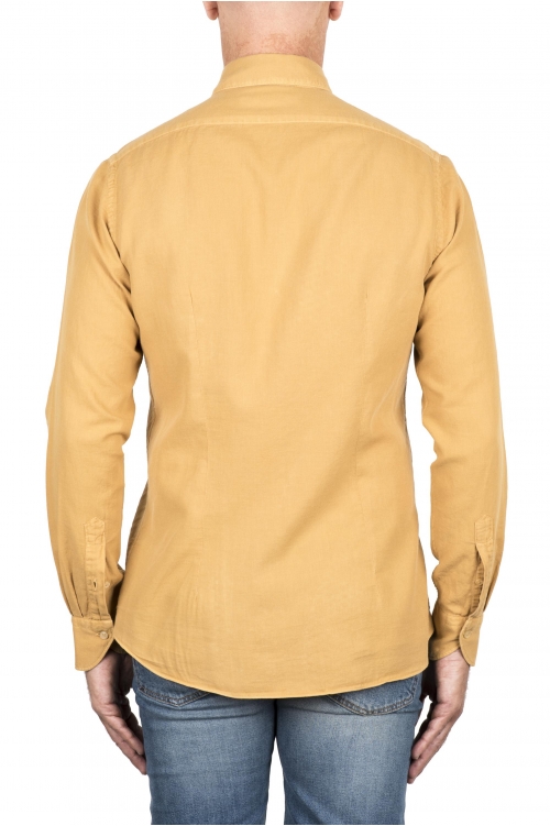 SBU 03401_2021AW Camisa de sarga de algodón amarilla 01