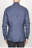 SBU 00929 Classic point collar grey checkered linen shirt 04