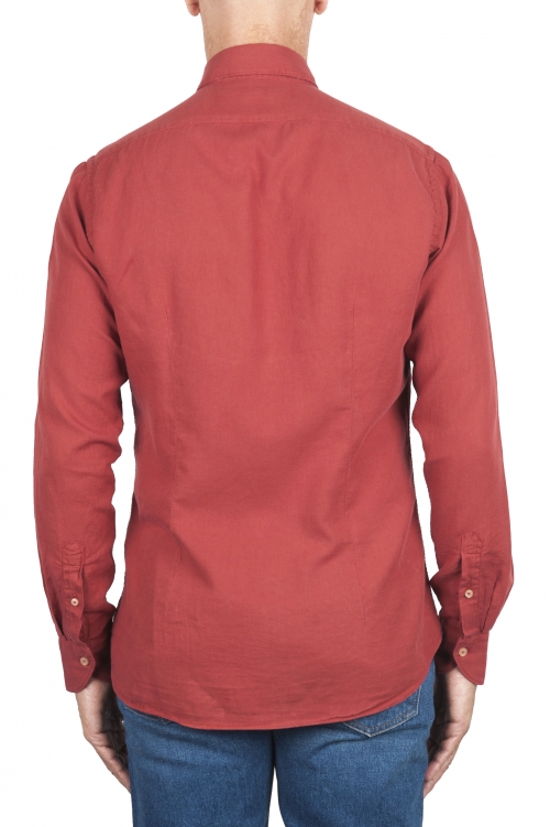 SBU 03413_2021AW Red cotton twill shirt 01