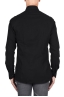 SBU 03418_2021AW 無地の柔らかい綿の黒いフランネルシャツ 05