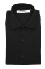 SBU 03418_2021AW 無地の柔らかい綿の黒いフランネルシャツ 06