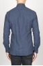 SBU 00930 Clásica camisa azul de franela de algodón con cuello de punta  04
