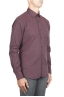 SBU 03422_2021AW Plain soft cotton bordeaux flannel shirt 02