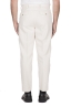 SBU 03428_2021AW Classic white stretch cotton pants with pinces 05