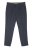 SBU 03429_2021AW Pantalón clásico de algodón elástico azul con pinzas 06