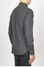 SBU 00932 Clásica camisa gris de franela de algodón con cuello de punta  03