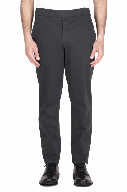 SBU 03440_2021AW Pantaloni comfort in cotone elasticizzato grigio 01
