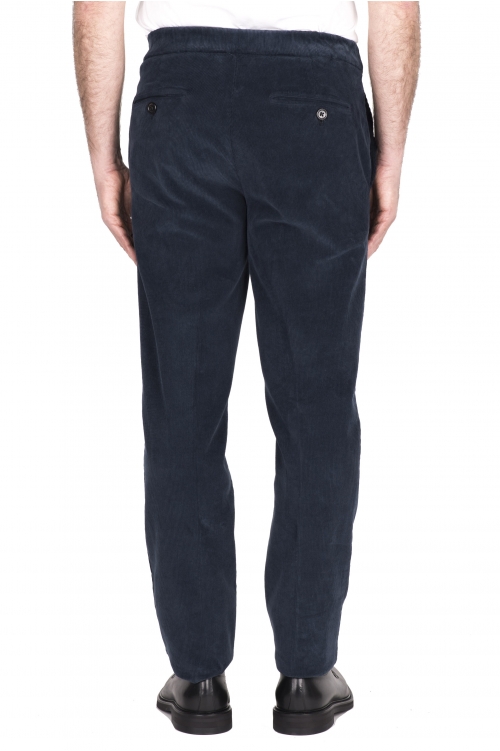 SBU 03444_2021AW Pantaloni comfort in velluto elasticizzato blu 01