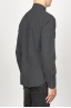 SBU 00933 Clásica camisa negra de franela de algodón con cuello de punta  03