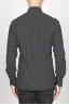 SBU 00933 Clásica camisa negra de franela de algodón con cuello de punta  04