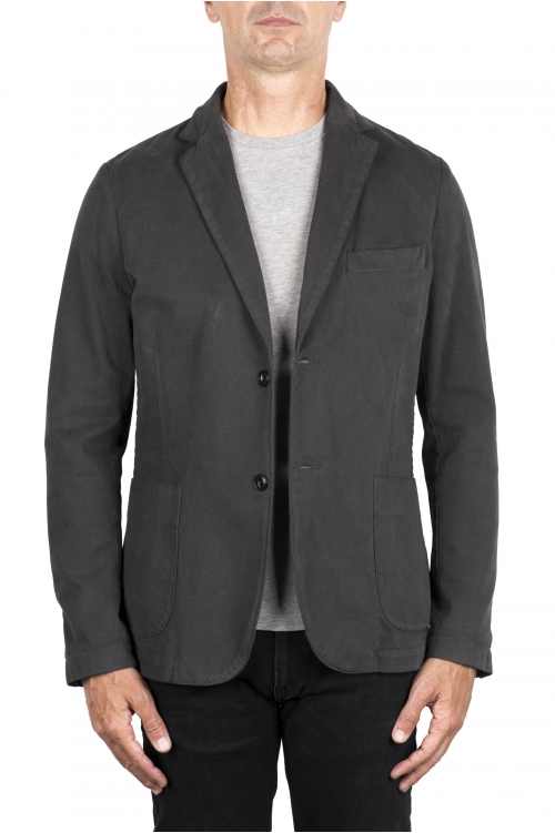 SBU 03453_2021AW Grey cotton and cashmere blend sport coat 01