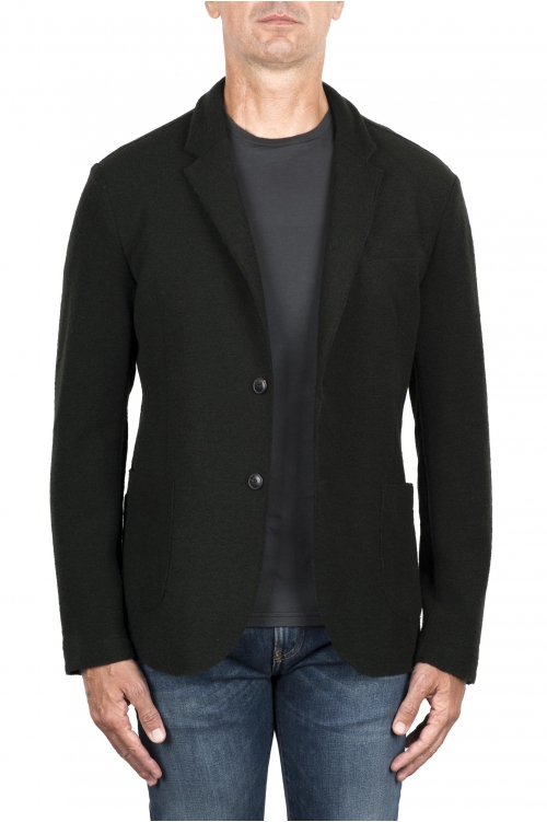 SBU 03459_2021AW Green wool blend sport jacket unconstructed and unlined 01