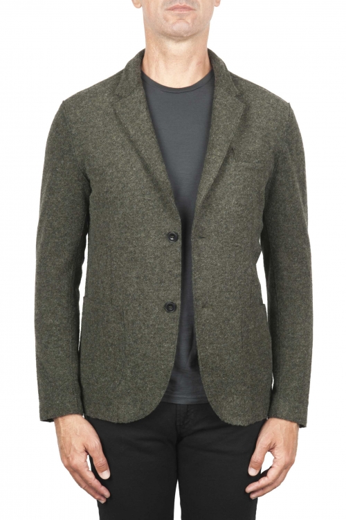 SBU 03462_2021AW Green wool blend sport jacket unconstructed and unlined 01