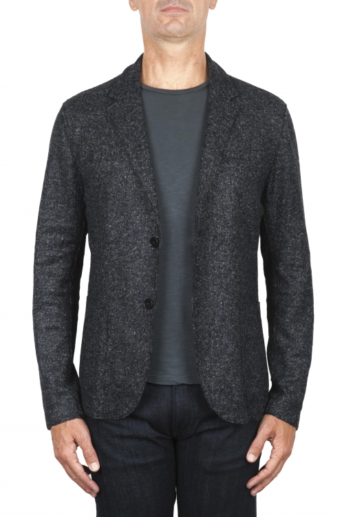 SBU 03465_2021AW Anthracite wool blend sport jacket unconstructed and unlined 01