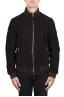 SBU 03481_2021AW Padded brown leather bomber jacket 01