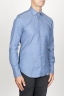 SBU 00937 Clásica camisa oxford azul claro lavado con cuello de punta  02