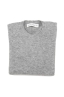 SBU 03491_2021AW Grey merino extra fine blend round neck sweater  06