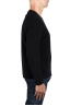 SBU 03495_2021AW Black merino extra fine blend round neck sweater  03