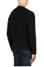 SBU 03495_2021AW Black merino extra fine blend round neck sweater  04
