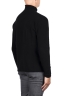 SBU 03500_2021AW Black mock neck raw cut sweater 04