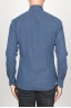 SBU 00938 Clásica camisa oxford azul lavado con cuello de punta  04