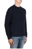 SBU 03503_2021AW Blue cashmere and wool blend crew neck sweater 02
