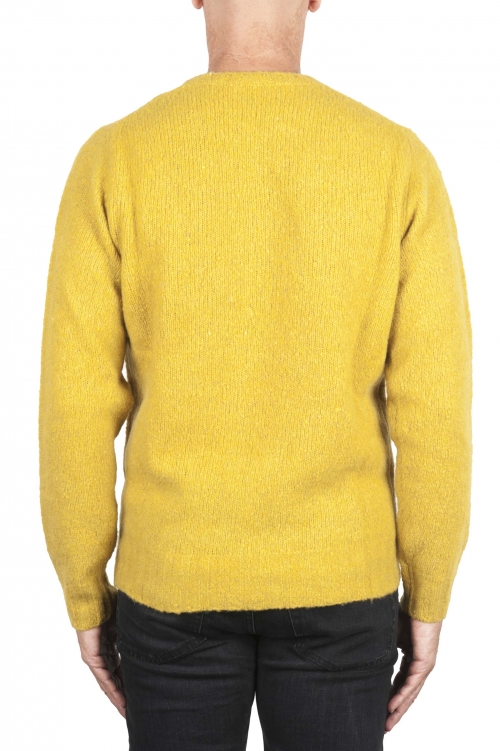 SBU 03504_2021AW Jersey amarillo de cachemir y mezcla de lana con cuello redondo 01