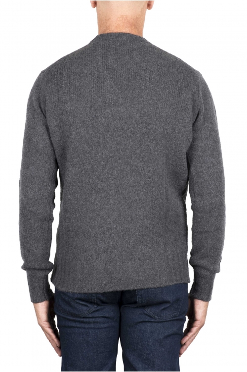 SBU 03505_2021AW Grey cashmere and wool blend crew neck sweater 01