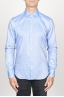 SBU 00939 Clásica camisa oxford azul de algodón con cuello de punta  01
