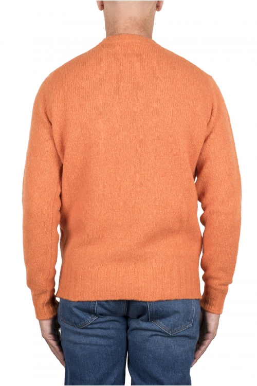 SBU 03506_2021AW Orange cashmere and wool blend crew neck sweater 01