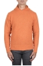 SBU 03516_2021AW Orange cashmere and wool blend hooded sweater 01