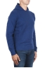 SBU 03519_2021AW Maglia con cappuccio in lana misto cashmere blu 02