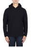 SBU 03521_2021AW Blue merino wool blend hooded sweater 01