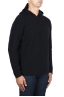 SBU 03521_2021AW Blue merino wool blend hooded sweater 02