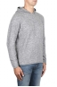 SBU 03522_2021AW Grey merino wool blend hooded sweater 02