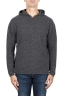 SBU 03525_2021AW Anthracite merino wool blend hooded sweater 01
