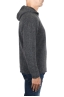 SBU 03525_2021AW Anthracite merino wool blend hooded sweater 03
