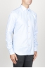 SBU 00941 Clásica camisa oxford azul claro de algodón con cuello de punta  02