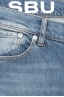 SBU 03529_2021AW Teint pur indigo délavé coton stretch bleu jeans  06