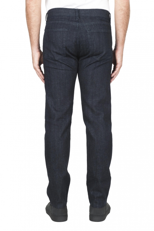 SBU 03530_2021AW Coton stretch japonais teinté indigo naturel  délavé jeans Denim 01