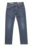 SBU 03531_2021AW Jeans en coton stretch délavé usé teinté indigo 06