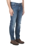 SBU 03533_2021AW Teint pur indigo délavé à la pierre coton stretch jeans bleu 02