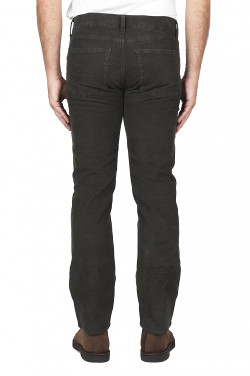 SBU 03535_2021AW Jeans elasticizzato in velluto millerighe marrone 01